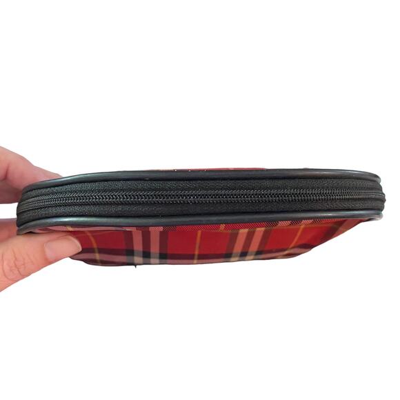 Burberry Red Nova Check Travel Cosmetic Pouch - Picture 3 of 7